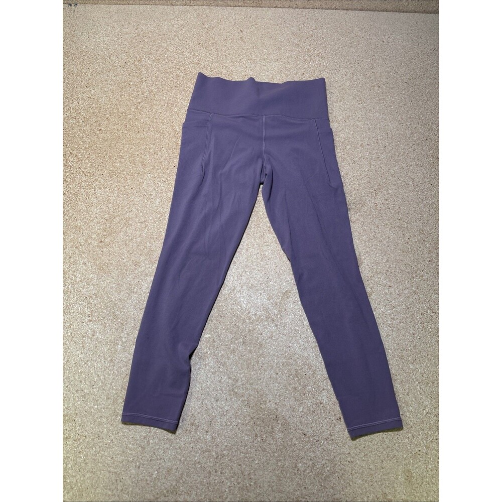 Athleta Salutation Stash Leggings Womens Size Small 7/8ths Lavender B1